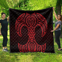 Whero Maori Ta Moko Poutama Art Quilt LT9 - Polynesian Pride