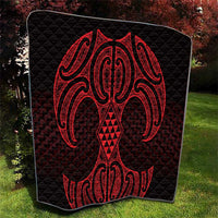 Whero Maori Ta Moko Poutama Art Quilt LT9 - Polynesian Pride