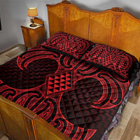Whero Maori Ta Moko Poutama Art Quilt Bed Set