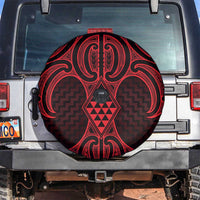 Whero Maori Ta Moko Poutama Art Spare Tire Cover