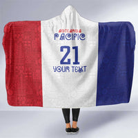 New Zealand Rugby Pacific Personalised Hooded Blanket Maori Style Tribal Tapa Pattern