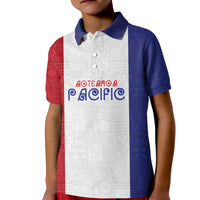 New Zealand Rugby Pacific Personalised Kid Polo Shirt Maori Style Tribal Tapa Pattern LT9 Kid White - Polynesian Pride