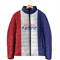 New Zealand Rugby Pacific Personalised Padded Jacket Maori Style Tribal Tapa Pattern - Polynesian Pride