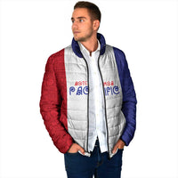New Zealand Rugby Pacific Personalised Padded Jacket Maori Style Tribal Tapa Pattern - Polynesian Pride