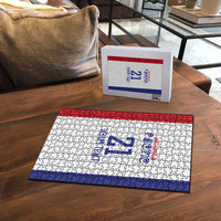 New Zealand Rugby Pacific Personalised Puzzle Maori Style Tribal Tapa Pattern - Polynesian Pride