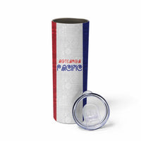 New Zealand Rugby Pacific Personalised Skinny Tumbler Maori Style Tribal Tapa Pattern LT9 - Polynesian Pride