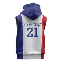 New Zealand Rugby Pacific Personalised Sleeveless Zip Hoodie Maori Style Tribal Tapa Pattern LT9 - Polynesian Pride