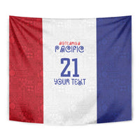 New Zealand Rugby Pacific Personalised Tapestry Maori Style Tribal Tapa Pattern