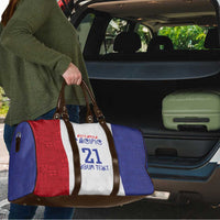 New Zealand Rugby Pacific Personalised Travel Bag Maori Style Tribal Tapa Pattern - Polynesian Pride