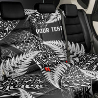 New Zealand Rugby Pacific Personalised Back Car Seat Cover All Black Maori Pasifika Fern Pattern LT9 - Polynesian Pride
