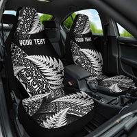 New Zealand Rugby Pacific Personalised Car Seat Cover All Black Maori Pasifika Fern Pattern