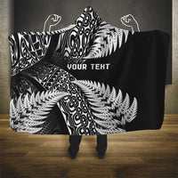 New Zealand Rugby Pacific Personalised Hooded Blanket All Black Maori Pasifika Fern Pattern