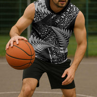 New Zealand Rugby Pacific Personalised Sleeveless Hoodie All Black Maori Pasifika Fern Pattern - Polynesian Pride