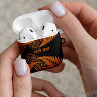 New Zealand Rugby Pacific Personalised AirPods Case All Gold Maori Pasifika Fern Pattern LT9 - Polynesian Pride