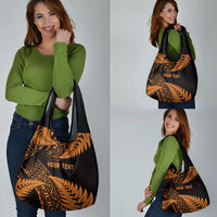 New Zealand Rugby Pacific Personalised Grocery Bag All Gold Maori Pasifika Fern Pattern LT9 - Polynesian Pride