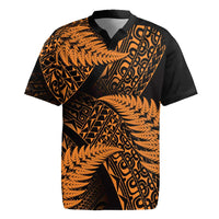 New Zealand Rugby Pacific Personalised Rugby Jersey All Gold Maori Pasifika Fern Pattern LT9 Gold - Polynesian Pride