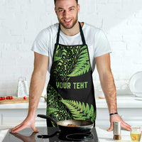 New Zealand Rugby Pacific Personalised Apron All Lime Maori Pasifika Fern Pattern - Polynesian Pride