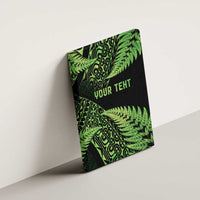 New Zealand Rugby Pacific Personalised Canvas Wall Art All Lime Maori Pasifika Fern Pattern