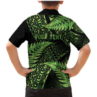 New Zealand Rugby Pacific Personalised Family Matching Mermaid Dress and Hawaiian Shirt All Lime Maori Pasifika Fern Pattern LT9 - Polynesian Pride