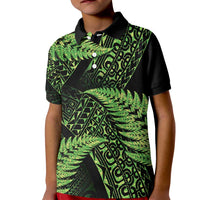 New Zealand Rugby Pacific Personalised Kid Polo Shirt All Lime Maori Pasifika Fern Pattern LT9 Kid Lime - Polynesian Pride