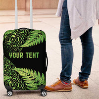 New Zealand Rugby Pacific Personalised Luggage Cover All Lime Maori Pasifika Fern Pattern LT9 Lime - Polynesian Pride