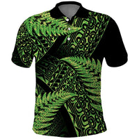 New Zealand Rugby Pacific Personalised Polo Shirt All Lime Maori Pasifika Fern Pattern