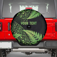 New Zealand Rugby Pacific Personalised Spare Tire Cover All Lime Maori Pasifika Fern Pattern