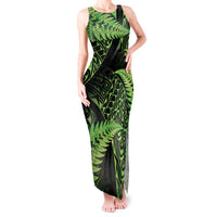 New Zealand Rugby Pacific Personalised Tank Maxi Dress All Lime Maori Pasifika Fern Pattern