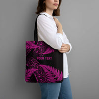 New Zealand Rugby Pacific Personalised Tote Bag All Pink Maori Pasifika Fern Pattern - Polynesian Pride