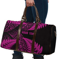New Zealand Rugby Pacific Personalised Travel Bag All Pink Maori Pasifika Fern Pattern - Polynesian Pride