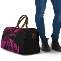 New Zealand Rugby Pacific Personalised Travel Bag All Pink Maori Pasifika Fern Pattern - Polynesian Pride