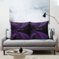 New Zealand Rugby Pacific Personalised Pillow Cover All Purple Maori Pasifika Fern Pattern LT9 - Polynesian Pride