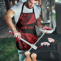 New Zealand Rugby Pacific Personalised Apron All Red Maori Pasifika Fern Pattern - Polynesian Pride