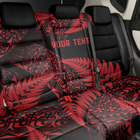New Zealand Rugby Pacific Personalised Back Car Seat Cover All Red Maori Pasifika Fern Pattern LT9 - Polynesian Pride