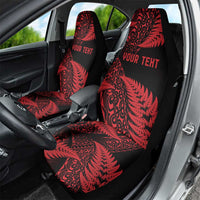 New Zealand Rugby Pacific Personalised Car Seat Cover All Red Maori Pasifika Fern Pattern