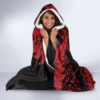 New Zealand Rugby Pacific Personalised Hooded Blanket All Red Maori Pasifika Fern Pattern