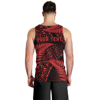 New Zealand Rugby Pacific Personalised Men Tank Top All Red Maori Pasifika Fern Pattern