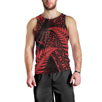 New Zealand Rugby Pacific Personalised Men Tank Top All Red Maori Pasifika Fern Pattern