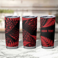 New Zealand Rugby Pacific Personalised Tumbler Cup All Red Maori Pasifika Fern Pattern LT9 - Polynesian Pride