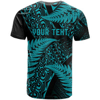 New Zealand Rugby Pacific Personalised T Shirt All Turquoise Maori Pasifika Fern Pattern LT9 - Polynesian Pride