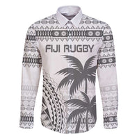 Custom Fiji Rugby Family Matching Mermaid Dress and Hawaiian Shirt Polynesian Fijian Masi Palm Tree