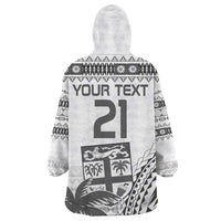 Custom Fiji Rugby Wearable Blanket Hoodie Polynesian Fijian Masi Palm Tree LT9 - Polynesian Pride