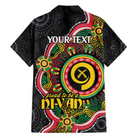 Vanuatu Personalised Family Matching Puletasi and Hawaiian Shirt Aboriginal Dot Paitnting - Polynesian Pride