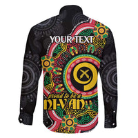 Vanuatu Personalised Family Matching Puletasi and Hawaiian Shirt Aboriginal Dot Paitnting - Polynesian Pride