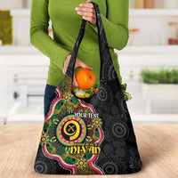 Vanuatu Personalised Grocery Bag Aboriginal Dot Paitnting - Polynesian Pride