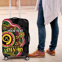 Vanuatu Personalised Luggage Cover Aboriginal Dot Paitnting - Polynesian Pride