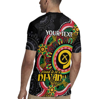 Vanuatu Personalised Rugby Jersey Aboriginal Dot Paitnting - Polynesian Pride