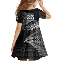 Custom Fiji New Zealand Rugby Family Matching Off Shoulder Maxi Dress and Hawaiian Shirt Cibi Dance with Black Fern LT9 - Polynesian Pride