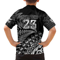 Custom Fiji New Zealand Rugby Family Matching Puletasi and Hawaiian Shirt Cibi Dance with Black Fern LT9 - Polynesian Pride