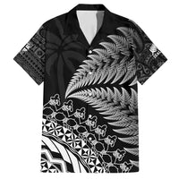 Custom Fiji New Zealand Rugby Family Matching Summer Maxi Dress and Hawaiian Shirt Cibi Dance with Black Fern LT9 Dad's Shirt - Short Sleeve Black - Polynesian Pride